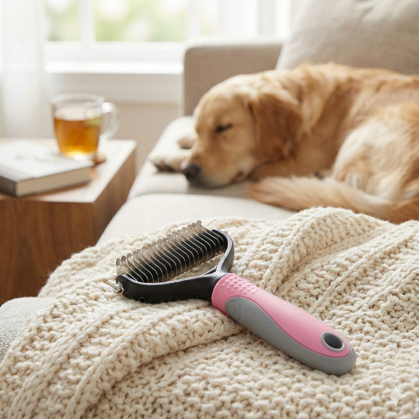 Pawpino 2-in-1 Unterwollbürste & Entfilzer für Hunde und Katzen