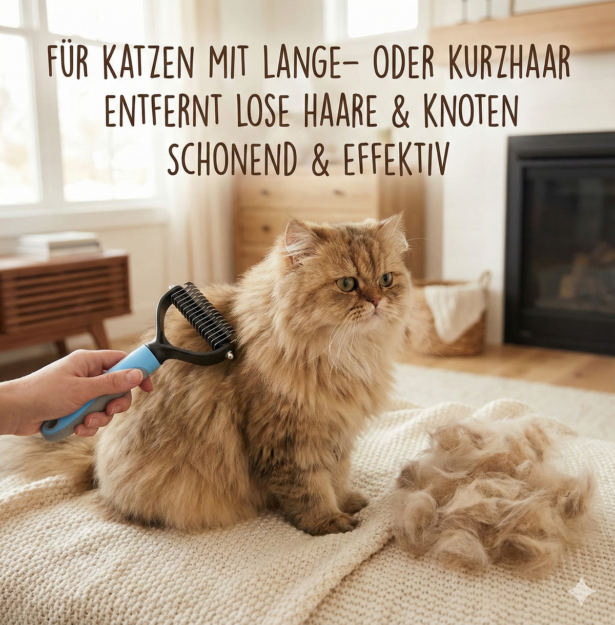 Pawpino 2-in-1 Unterwollbürste & Entfilzer für Hunde und Katzen