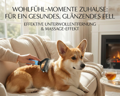 Pawpino 2-in-1 Unterwollbürste & Entfilzer für Hunde und Katzen